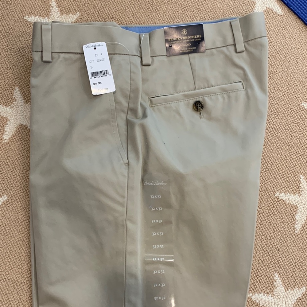 BROOKS BROTHERS MILANO KHAKI CHINO 32 x 32
